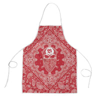 Red Paisley Apron Skull Gangster - Wonder Print Shop