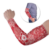 Red Paisley Arm Sleeves Skull Gangster - Wonder Print Shop