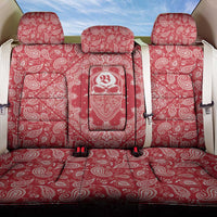 Red Paisley Back Car Seat Cover Skull Gangster - Wonder Print Shop