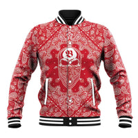 Red Paisley Baseball Jacket Skull Gangster - Wonder Print Shop