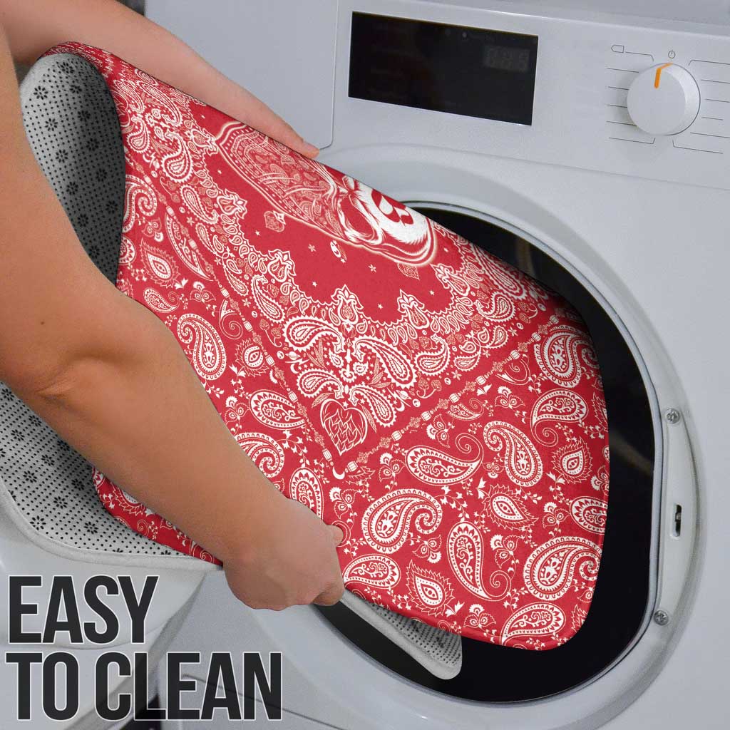 Red Paisley Bathroom Set Skull Gangster - Wonder Print Shop