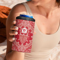Red Paisley 4 in 1 Can Cooler Tumbler Skull Gangster - Wonder Print Shop