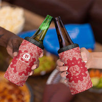 Red Paisley 4 in 1 Can Cooler Tumbler Skull Gangster - Wonder Print Shop