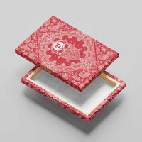 Red Paisley Canvas Wall Art Skull Gangster - Wonder Print Shop