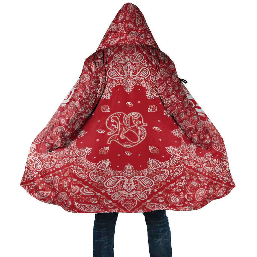 Red Paisley Cloak Skull Gangster - Wonder Print Shop