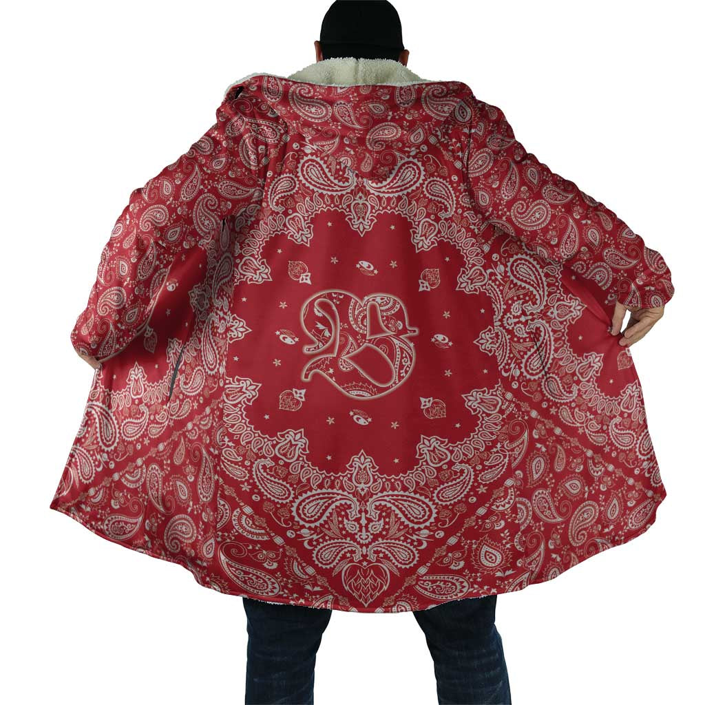Red Paisley Cloak Skull Gangster - Wonder Print Shop