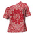Red Paisley Cross Shoulder Shirt Skull Gangster - Wonder Print Shop