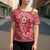 Red Paisley Cross Shoulder Shirt Skull Gangster - Wonder Print Shop