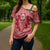 Red Paisley Cross Shoulder Shirt Skull Gangster - Wonder Print Shop
