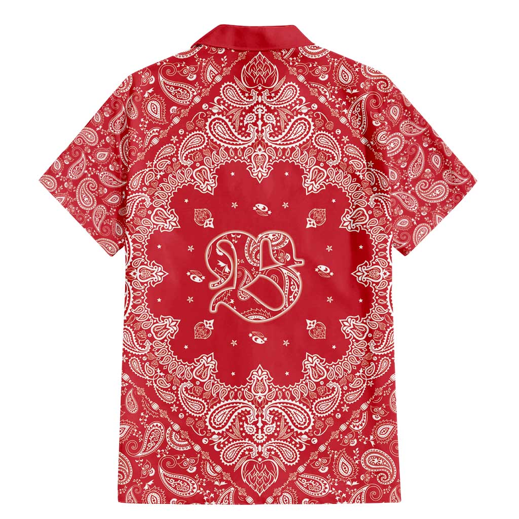 Red Paisley Family Matching Mermaid Dress and Hawaiian Shirt Skull Gangster - Wonder Print Shop