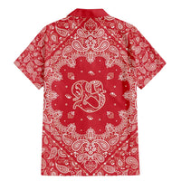 Red Paisley Family Matching Mermaid Dress and Hawaiian Shirt Skull Gangster - Wonder Print Shop