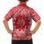 Red Paisley Family Matching Off The Shoulder Long Sleeve Dress and Hawaiian Shirt Skull Gangster - Wonder Print Shop