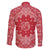 Red Paisley Family Matching Off The Shoulder Long Sleeve Dress and Hawaiian Shirt Skull Gangster - Wonder Print Shop
