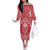 Red Paisley Family Matching Off The Shoulder Long Sleeve Dress and Hawaiian Shirt Skull Gangster - Wonder Print Shop
