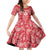 Red Paisley Family Matching Off Shoulder Short Dress and Hawaiian Shirt Skull Gangster - Wonder Print Shop