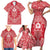 Red Paisley Family Matching Short Sleeve Bodycon Dress and Hawaiian Shirt Skull Gangster - Wonder Print Shop