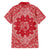Red Paisley Family Matching Short Sleeve Bodycon Dress and Hawaiian Shirt Skull Gangster - Wonder Print Shop