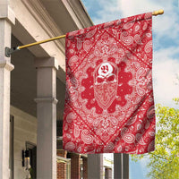 Red Paisley Garden Flag Skull Gangster - Wonder Print Shop