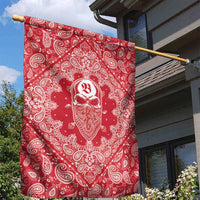 Red Paisley Garden Flag Skull Gangster - Wonder Print Shop