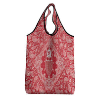 Red Paisley Grocery Bag Skull Gangster - Wonder Print Shop