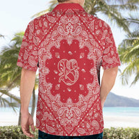 Red Paisley Hawaiian Shirt Skull Gangster - Wonder Print Shop