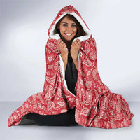 Red Paisley Hooded Blanket Skull Gangster - Wonder Print Shop