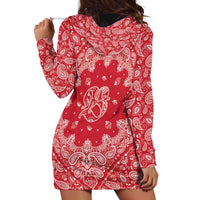 Red Paisley Hoodie Dress Skull Gangster - Wonder Print Shop