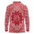 Red Paisley Long Sleeve Polo Shirt Skull Gangster - Wonder Print Shop