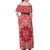 Red Paisley Off Shoulder Maxi Dress Skull Gangster - Wonder Print Shop