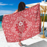 Red Paisley Sarong Skull Gangster - Wonder Print Shop