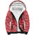 Red Paisley Sherpa Hoodie Skull Gangster - Wonder Print Shop