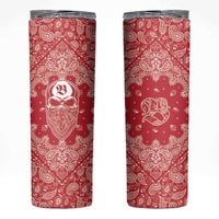 Red Paisley Skinny Tumbler Skull Gangster - Wonder Print Shop