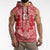 Red Paisley Sleeveless Hoodie Skull Gangster - Wonder Print Shop