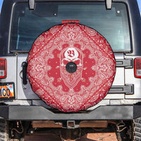 Red Paisley Spare Tire Cover Skull Gangster - Wonder Print Shop