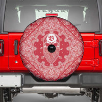 Red Paisley Spare Tire Cover Skull Gangster - Wonder Print Shop