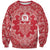Red Paisley Sweatshirt Skull Gangster - Wonder Print Shop