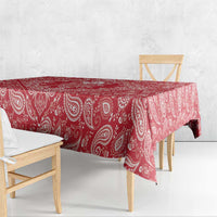 Red Paisley Tablecloth Skull Gangster - Wonder Print Shop