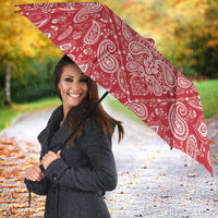 Red Paisley Umbrella Skull Gangster - Wonder Print Shop