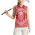 Red Paisley Women Sleeveless Polo Shirt Skull Gangster - Wonder Print Shop