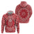 Red Paisley Zip Hoodie Skull Gangster - Wonder Print Shop