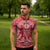 Red Paisley Zipper Polo Shirt Skull Gangster - Wonder Print Shop