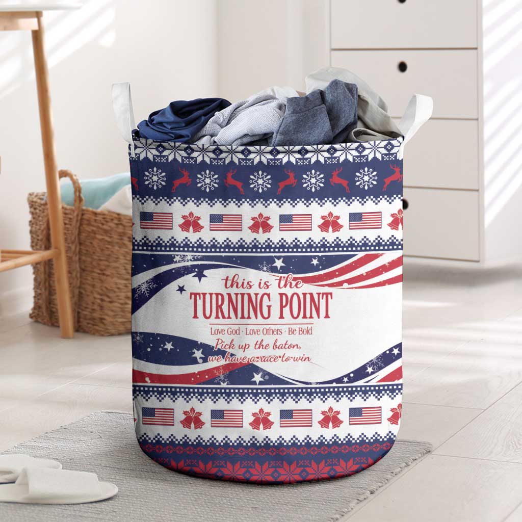 This is The Turning Point Laundry Basket Patriotic American - Wonder Print Shop