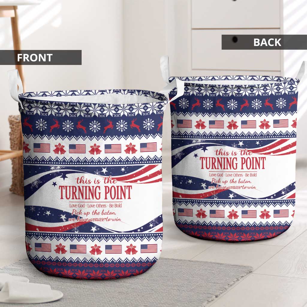 This is The Turning Point Laundry Basket Patriotic American - Wonder Print Shop