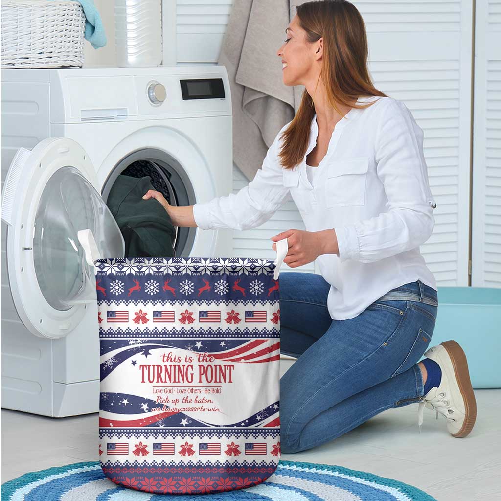 This is The Turning Point Laundry Basket Patriotic American - Wonder Print Shop