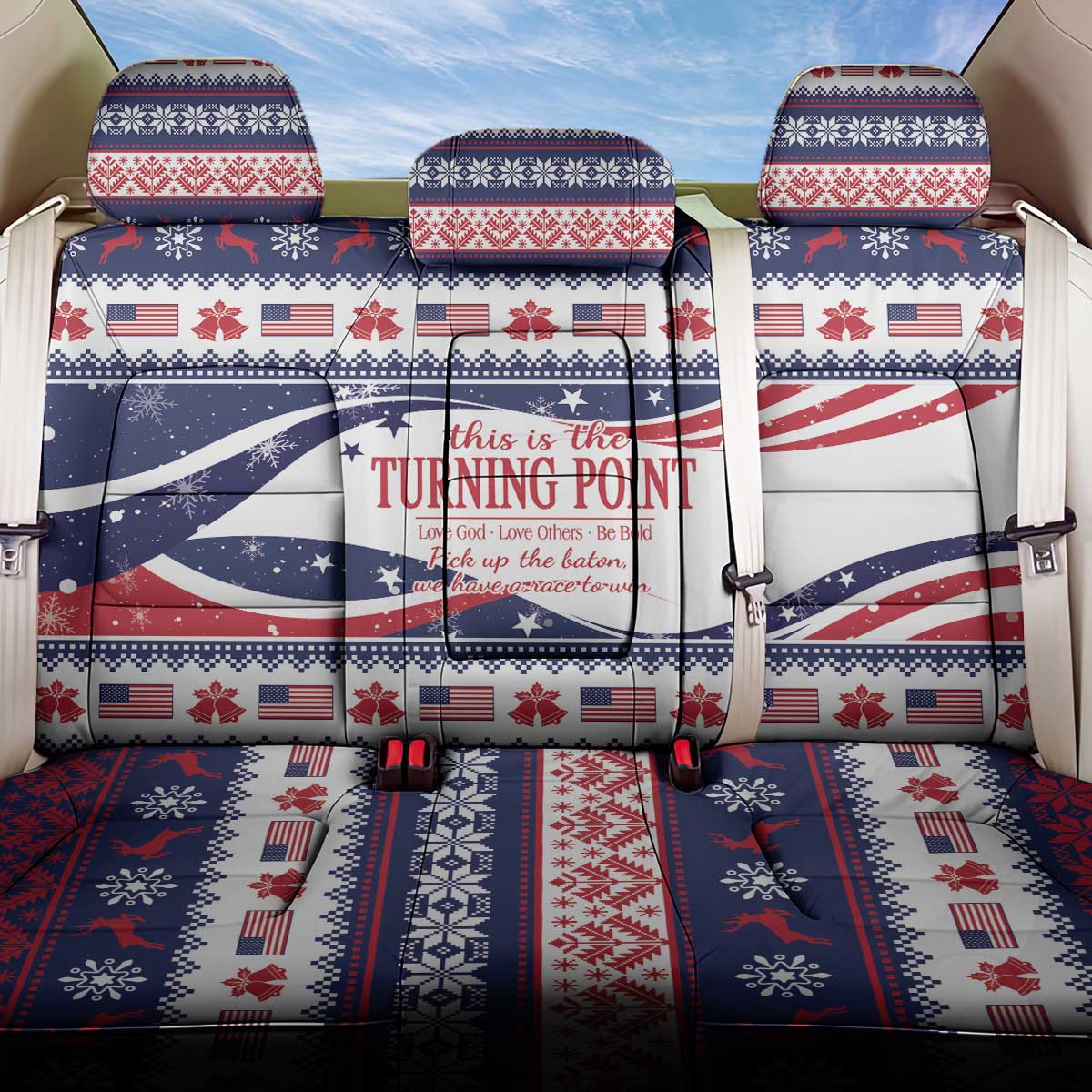 This is The Turning Point Back Car Seat Cover Patriotic American - Wonder Print Shop