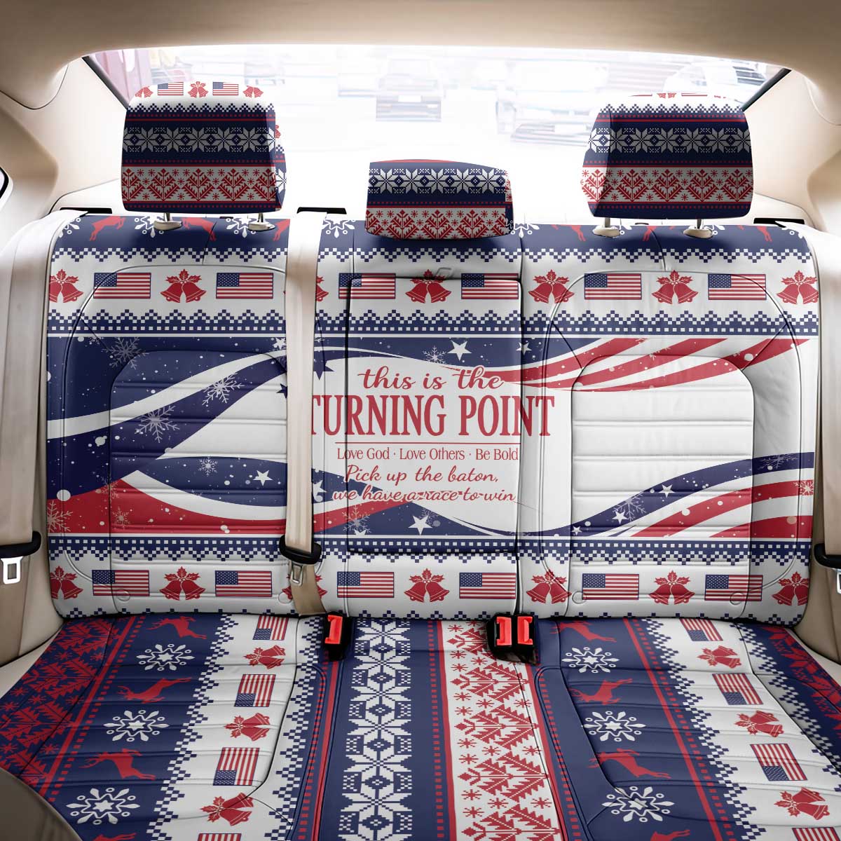 This is The Turning Point Back Car Seat Cover Patriotic American - Wonder Print Shop