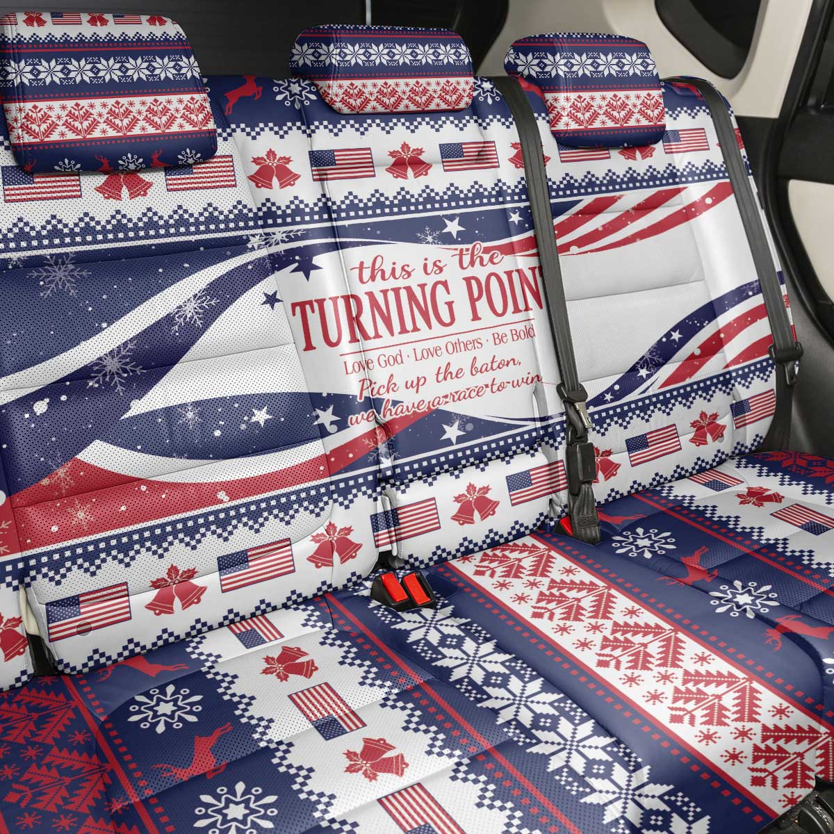 This is The Turning Point Back Car Seat Cover Patriotic American - Wonder Print Shop