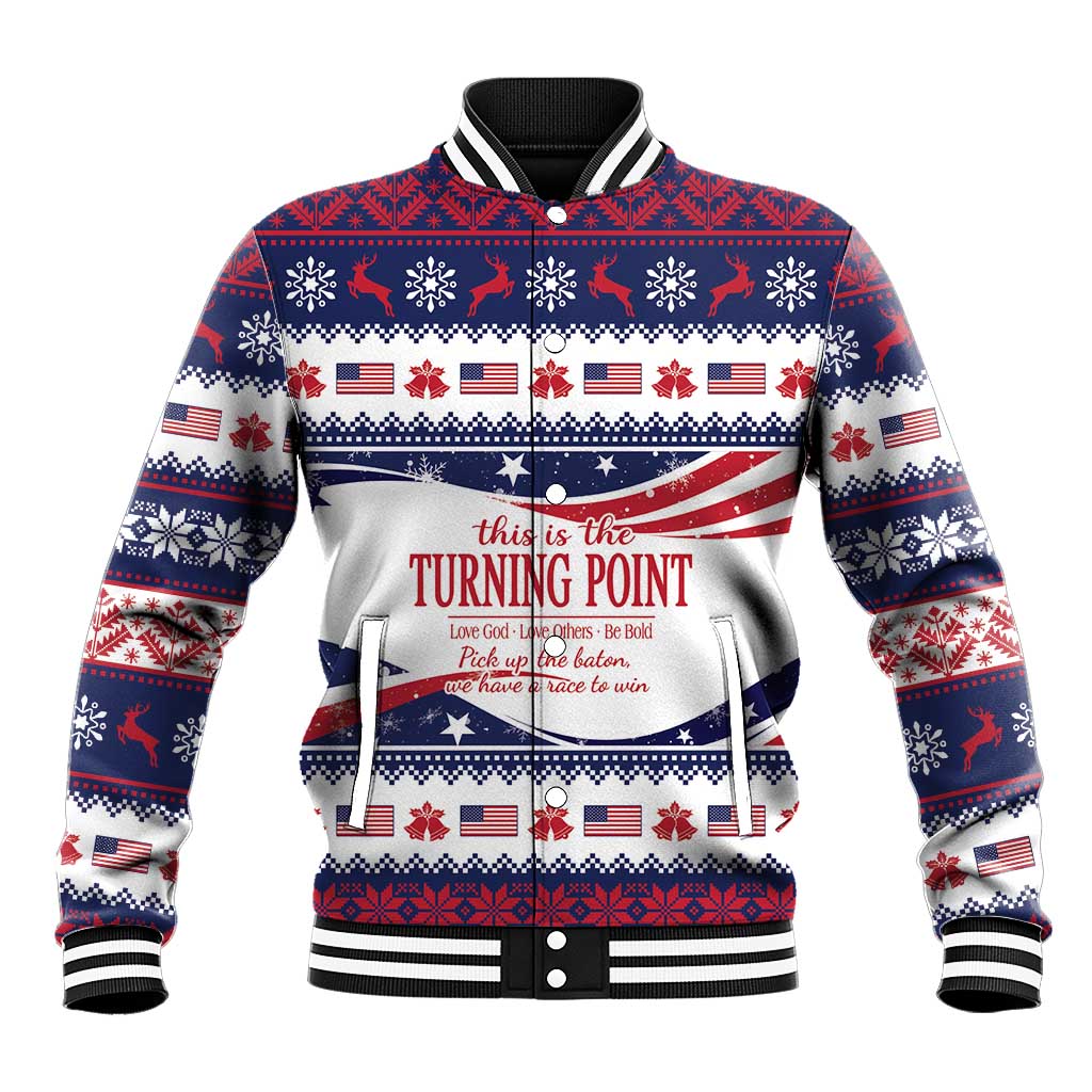 This is The Turning Point Baseball Jacket Patriotic American - Wonder Print Shop
