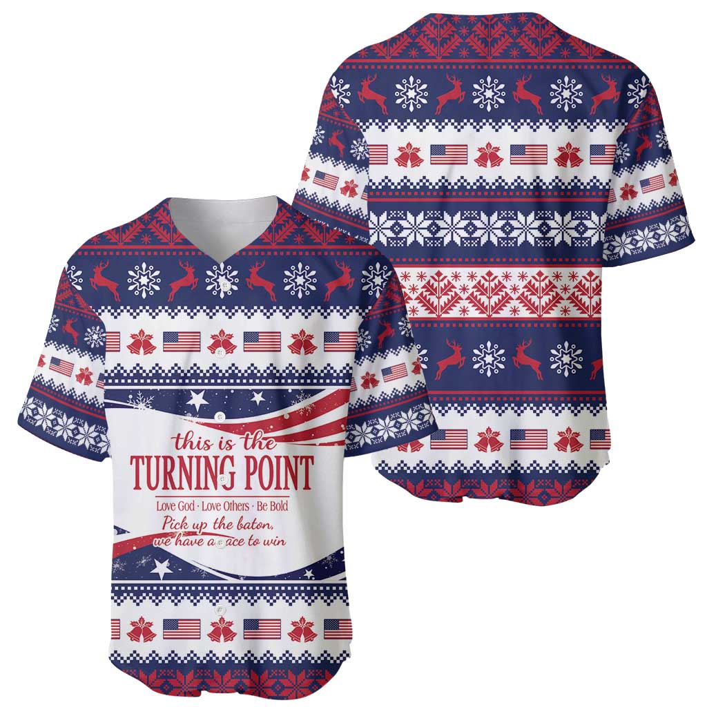 This is The Turning Point Baseball Jersey Patriotic American - Wonder Print Shop