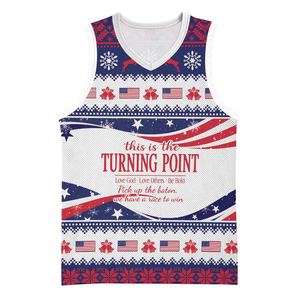 This is The Turning Point Basketball Jersey Patriotic American - Wonder Print Shop
